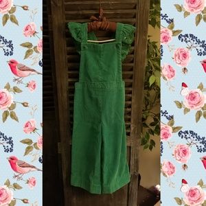 Kids Handmade Green Corduroy Overalls